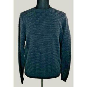 Club Room Mens Large Long Sleeve Gray Weave Soft Cotton Sweater Macys Warm Cold